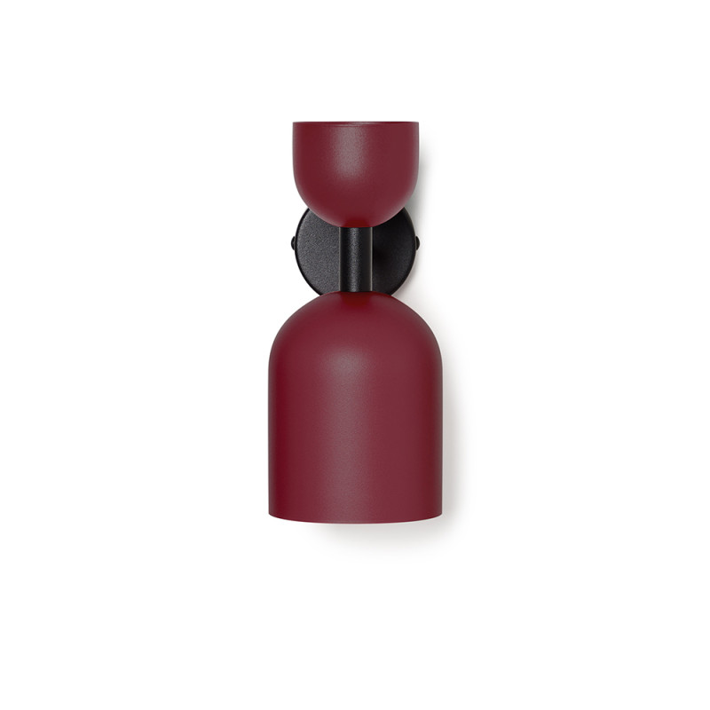 Adjustable wall lamp SUPURU W burgundy wall lamp with black tube UMMO