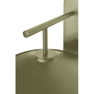 Olive JINGU B wall lamp with a milky grooved lampshade UMMO