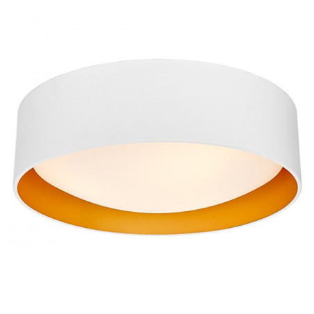 Ceiling lamp plafond VERO L lampshade white outside gold inside and white lampshade KASPA