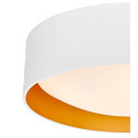 Lampa sufitowa plafon VERO L abażur biały na zewnątrz złoty wewnątrz i biały klosz KASPA