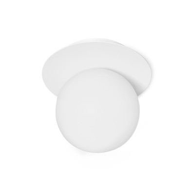 Lampa ścienna BORRA A nowoczesny kinkiet z białym dyskiem UMMO 24h