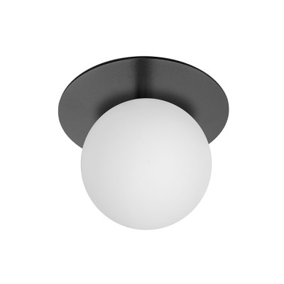 Wall lamp BORRA A modern sconce with black disk UMMO 24h