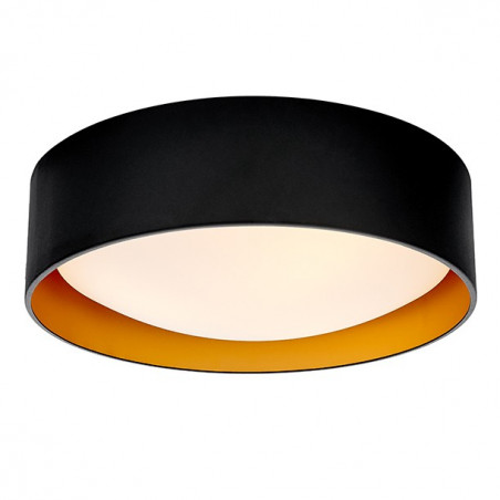 Ceiling lamp plafond VERO L lampshade black outside gold inside and white lampshade KASPA