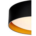 Lampa sufitowa plafon VERO L abażur czarny na zewnątrz złoty wewnątrz i biały klosz KASPA