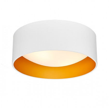 Ceiling lamp plafond VERO S lampshade white outside gold inside and white lampshade KASPA