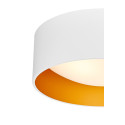 Lampa sufitowa plafon VERO S abażur biały na zewnątrz złoty wewnątrz i biały klosz KASPA