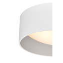 Lampa sufitowa plafon VERO S abażur biały na zewnątrz srebrny wewnątrz i biały klosz KASPA
