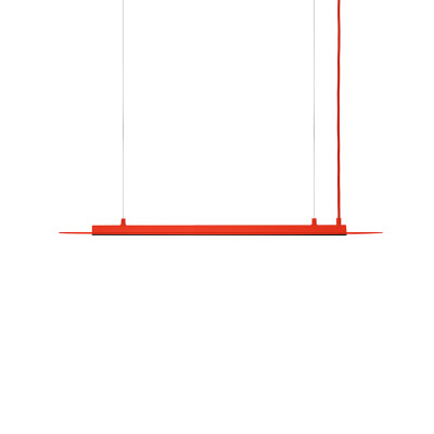 Czerwonopomarańczowa lampa wisząca SENKEI A z wbudowanym panelem LED 3000K UMMO