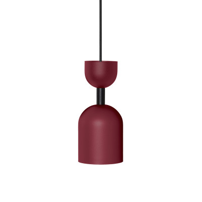 Lampa sufitowa SUPURU burgundowa lampa wisząca z czarną rurką UMMO 24h