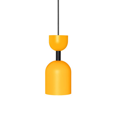 Lampa sufitowa SUPURU melonowa lampa wisząca z czarną rurką UMMO 24h