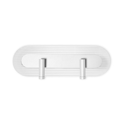 White RIFLO W D wall lamp with adjustable spots and grooved shade 3000K UMMO