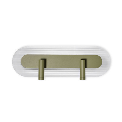 Olive wall lamp RIFLO W D with adjustable spots and grooved shade 4000K UMMO