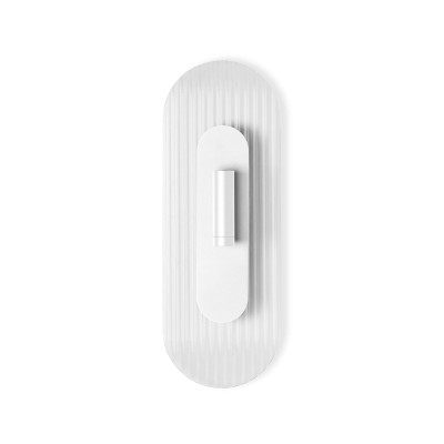 White RIFLO W C wall lamp with adjustable spot and fluted shade 3000K UMMO