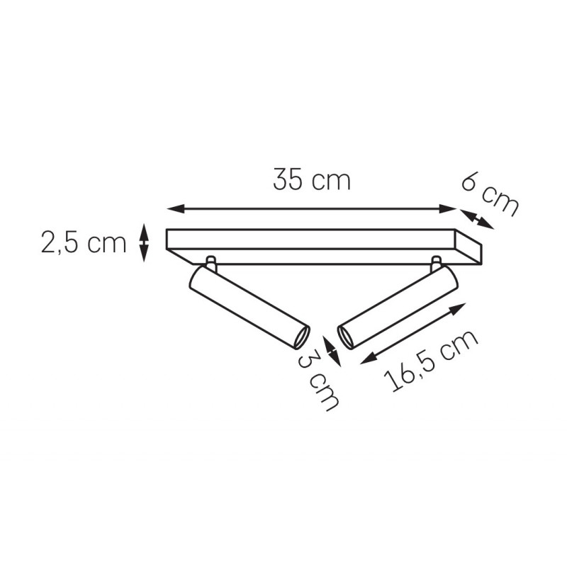Roll 2 Ceiling Lamp / Wall Lamp White