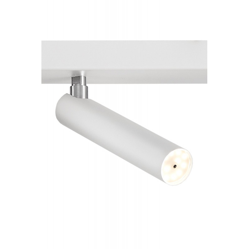 Biała lampa sufitowa ROLL 4 listwa ze zintegrowanym panelem LED KASPA