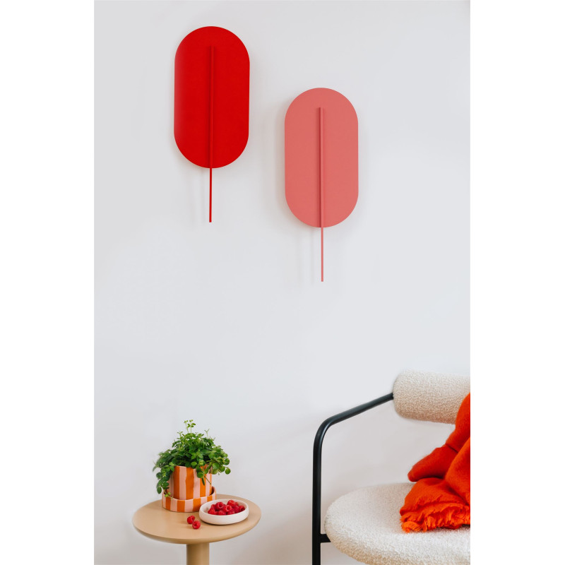 Wall lamp ROKKE red and orange with decorative element UMMO