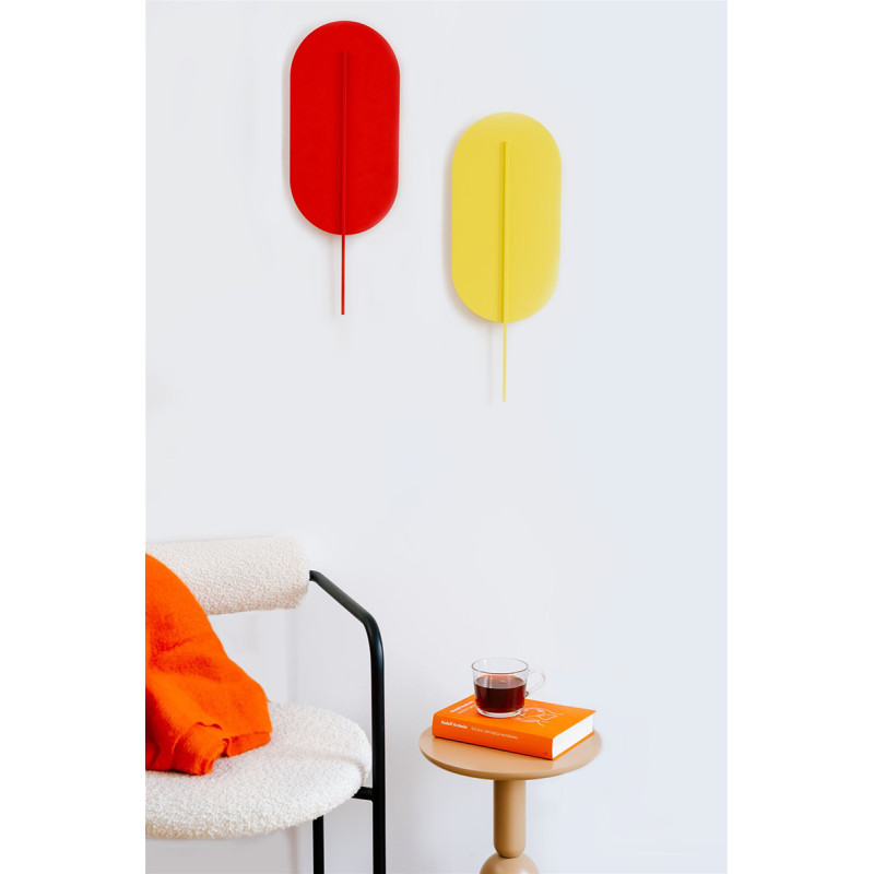 Wall lamp ROKKE red and orange with decorative element UMMO