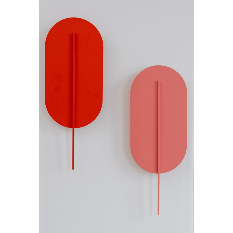 Wall lamp ROKKE red and orange with decorative element UMMO