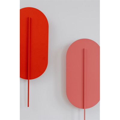 Wall lamp ROKKE red and orange with decorative element UMMO