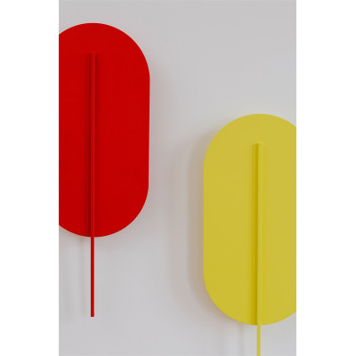 Wall lamp ROKKE red and orange with decorative element UMMO