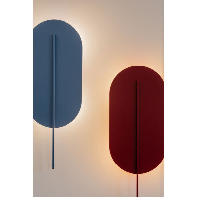 Wall lamp ROKKE burgundy with decorative element UMMO 24h