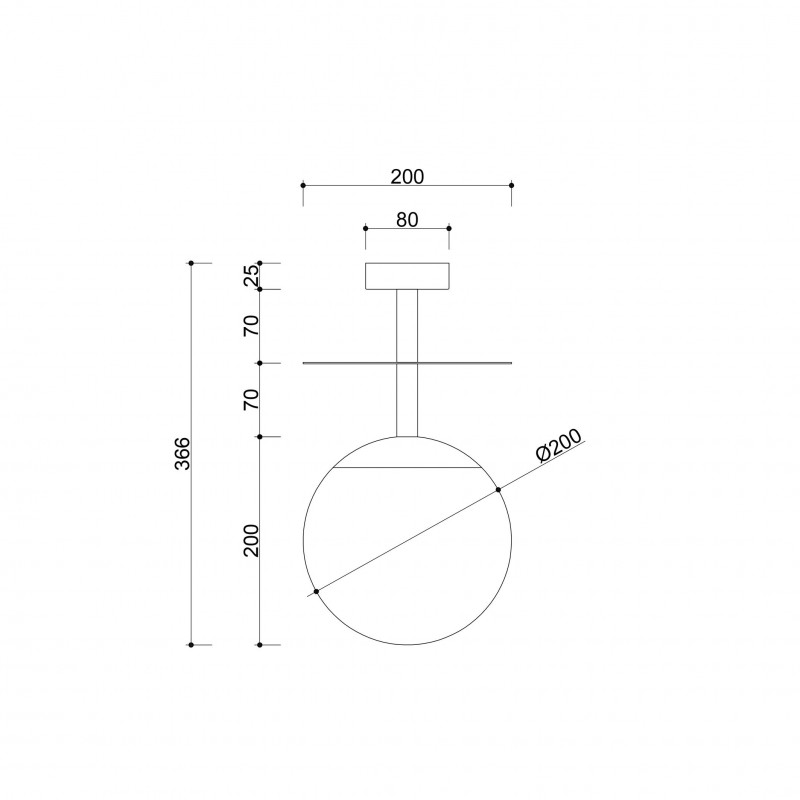 White ceiling lamp PLAAT B white plafond with disk and glass shade UMMO