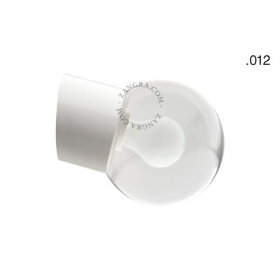 Wall lamp 005.wa.w with a transparent glass shade 012 white Zangra