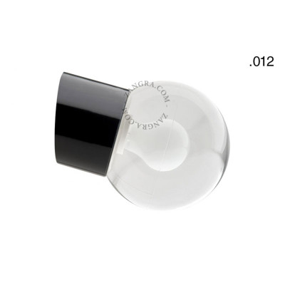 Wall lamp 005.wa.b with a transparent glass shade 012 black Zangra