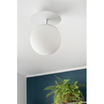 Różowa lampa ścienna PLAAT C kinkiet z dyskiem i szklanym kloszem z podwyższoną szczelnością IP44 UMMO 24h