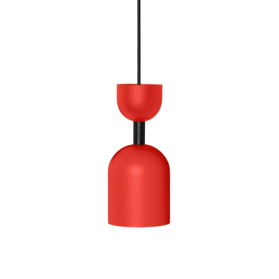 Lampa sufitowa SUPURU czerwonopomarańczowa lampa wisząca z czarną rurką UMMO 24h