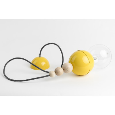 Loft Bala Żółta lampa wisząca