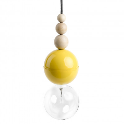 Loft Bala Żółta lampa wisząca