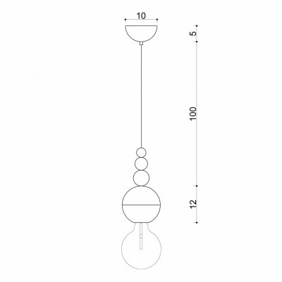 Loft Bala red pendant lamp KOLOROWE KABLE
