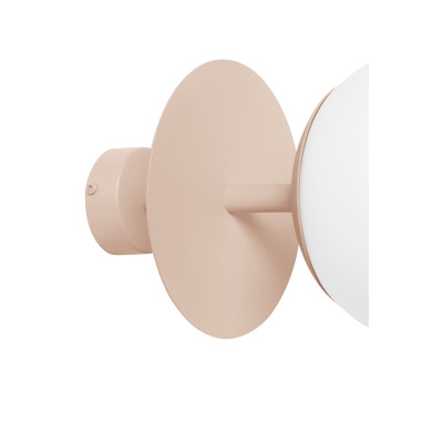 Beige ceiling lamp PLAAT B plafond with disk and glass shade UMMO 24h