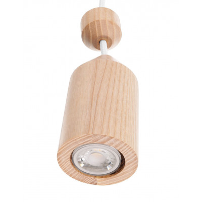 Wooden ceiling lamp Loft Angula GU10 pendant lamp KOLOROWE KABLE