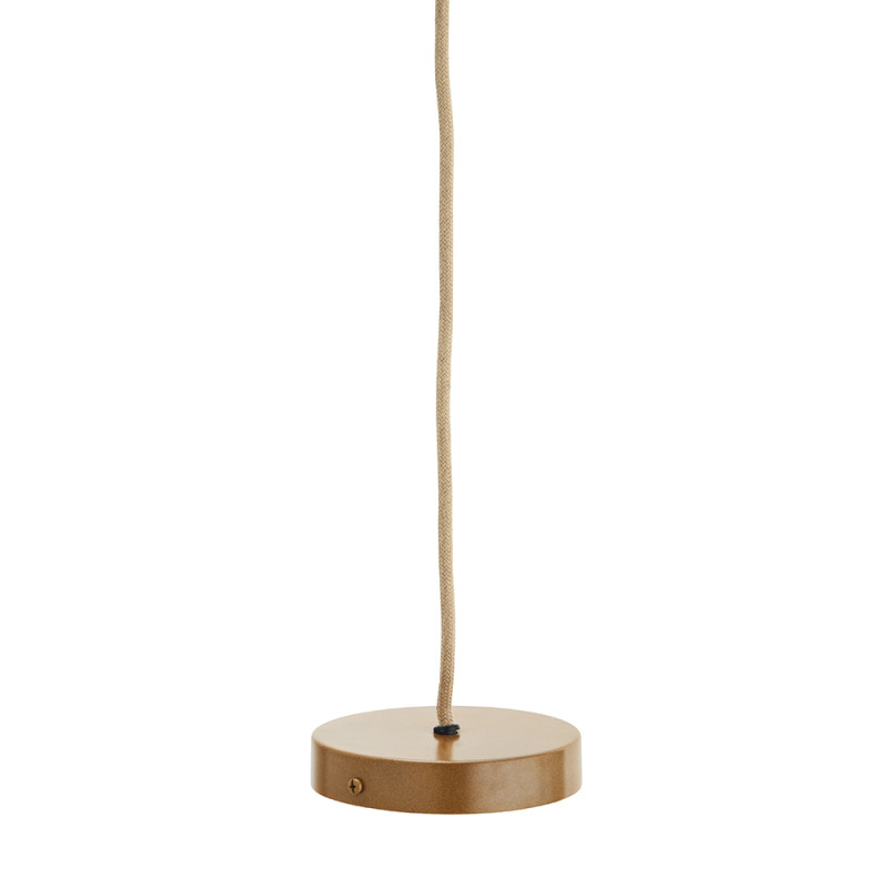 Lampa wisząca boho Jute Net z kloszem w oplocie z naturalnej juty Madam Stoltz