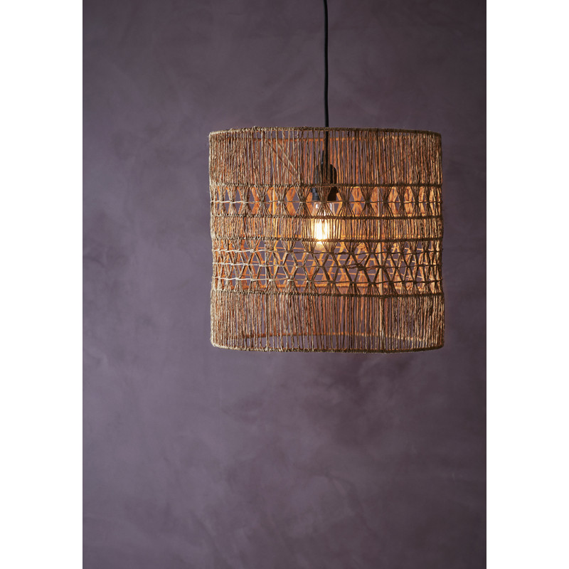 Boho Jute hanging lamp with natural jute shade Madam Stoltz