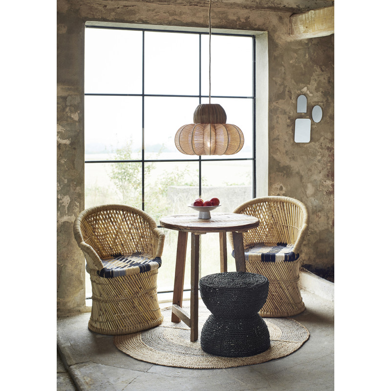 Cotton boho pendant lamp with cotton flower-shaped shade Madam Stoltz