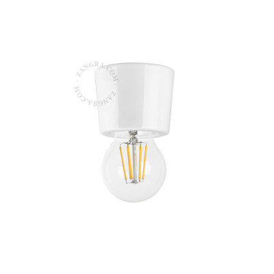 Porcelain ceiling lamp, wall lamp Annie E27 white Zangra