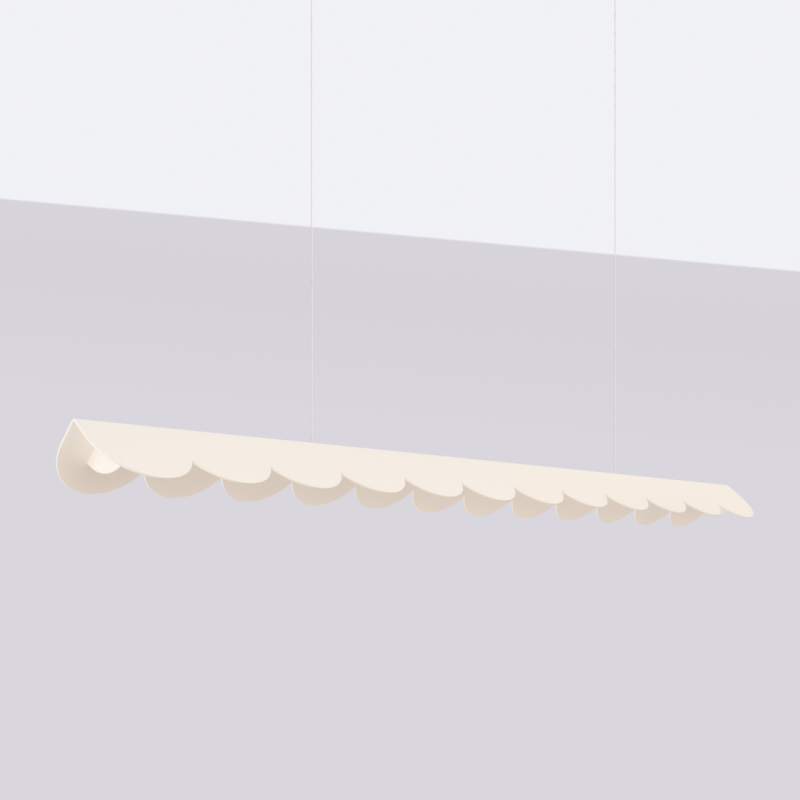 Beżowa lampa wisząca LED Biscuit 131 z panelem 3000K | THORO