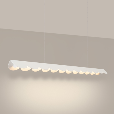 Biała lampa wisząca LED Biscuit 131 z panelem 3000K | THORO