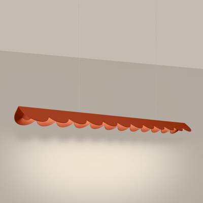 Red ochre Biscuit 131 LED Pendant Lamp with 4000K panel | THORO