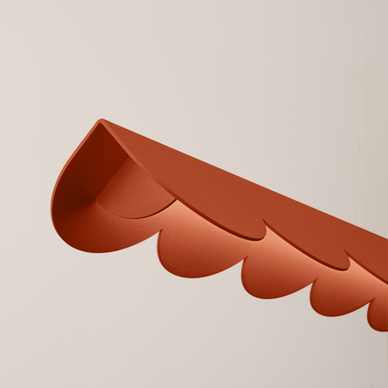 Red ochre Biscuit 131 LED Pendant Lamp with 4000K panel | THORO