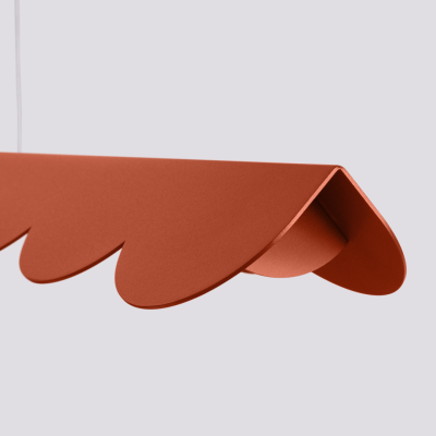 Red ochre Biscuit 131 LED Pendant Lamp with 4000K panel | THORO