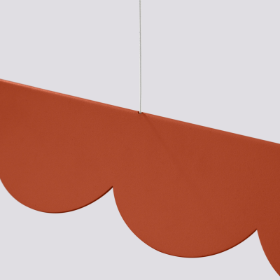 Red ochre Biscuit 131 LED Pendant Lamp with 4000K panel | THORO