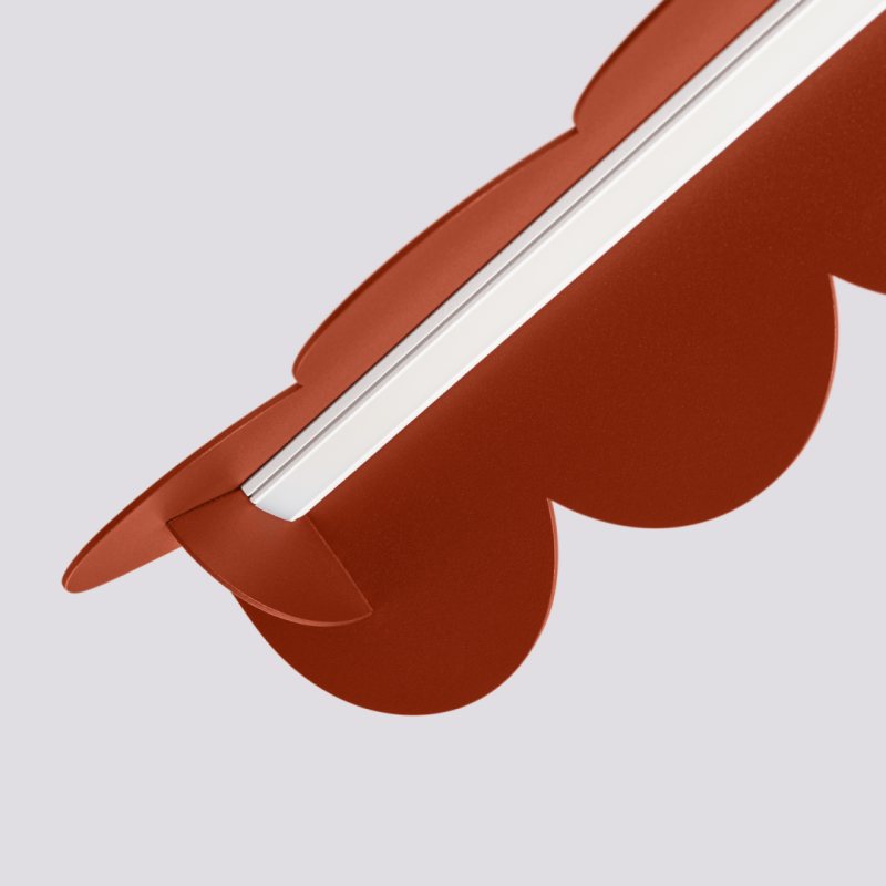 Red ochre Biscuit 131 LED Pendant Lamp with 4000K panel | THORO
