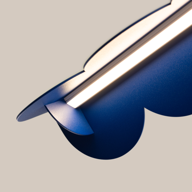 Ultramarine Biscuit 131 LED Pendant Lamp with 4000K panel | THORO