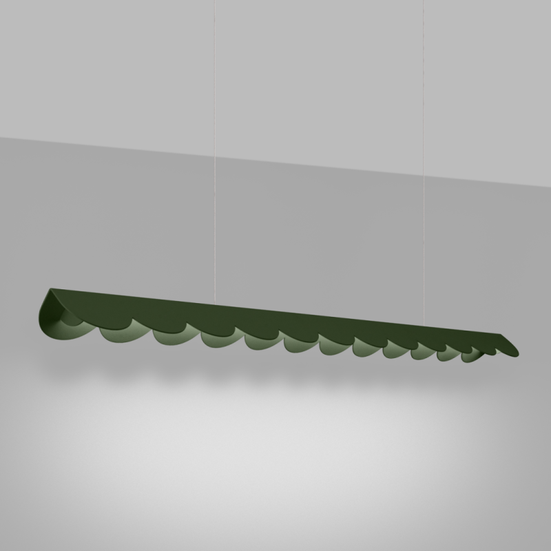 Green olive Biscuit 131 LED Pendant Lamp with 4000K panel | THORO