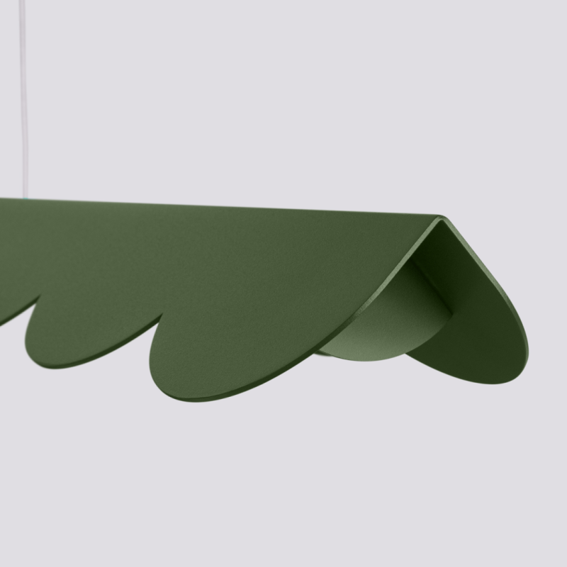 Green olive Biscuit 131 LED Pendant Lamp with 4000K panel | THORO