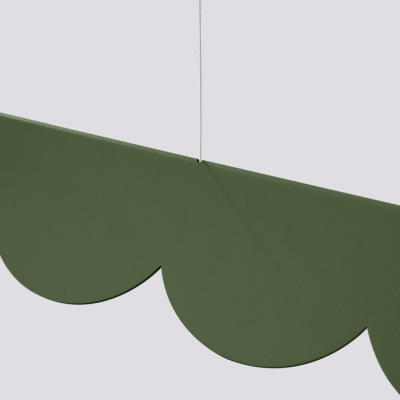 Green olive Biscuit 131 LED Pendant Lamp with 4000K panel | THORO